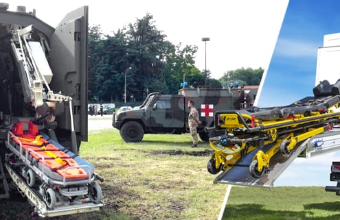 trasporto dei pazienti su ambulanze militari